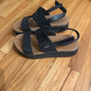 REEF Cushion Vista Hi Sandals – Black – Women’s Size 8